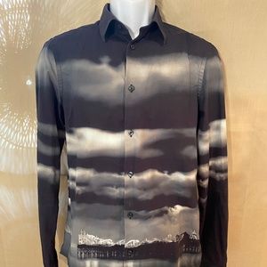 BEN SHERMAN Men’s Mural Button Down Shirt Sz S